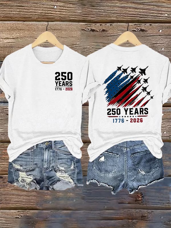 Women's Round-Neck 250 YEARS Printed T-Shirt
