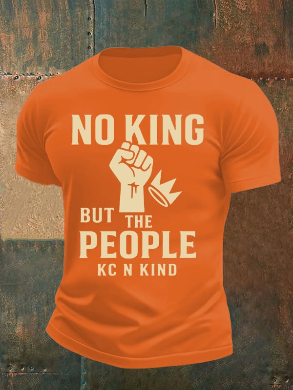 Men's no king but the people KC N kind print T-Shirt