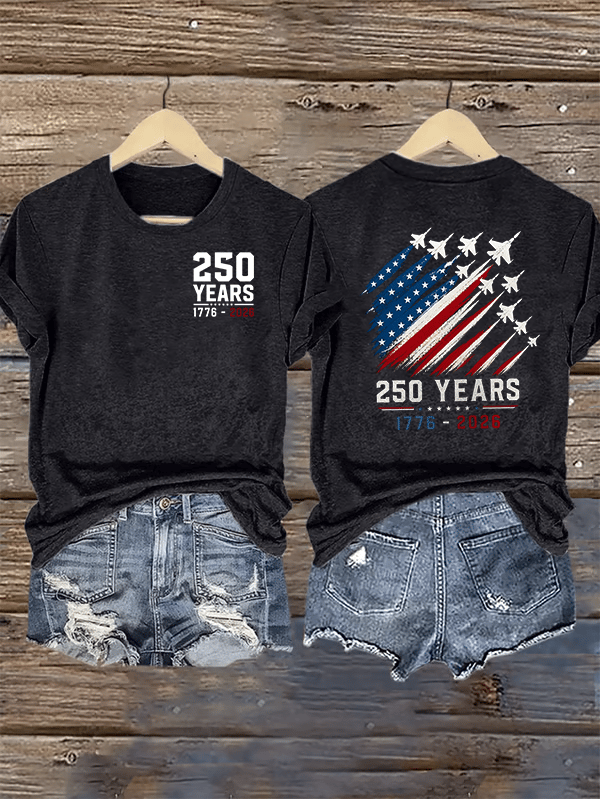 Women's Round-Neck 250 YEARS Printed T-Shirt