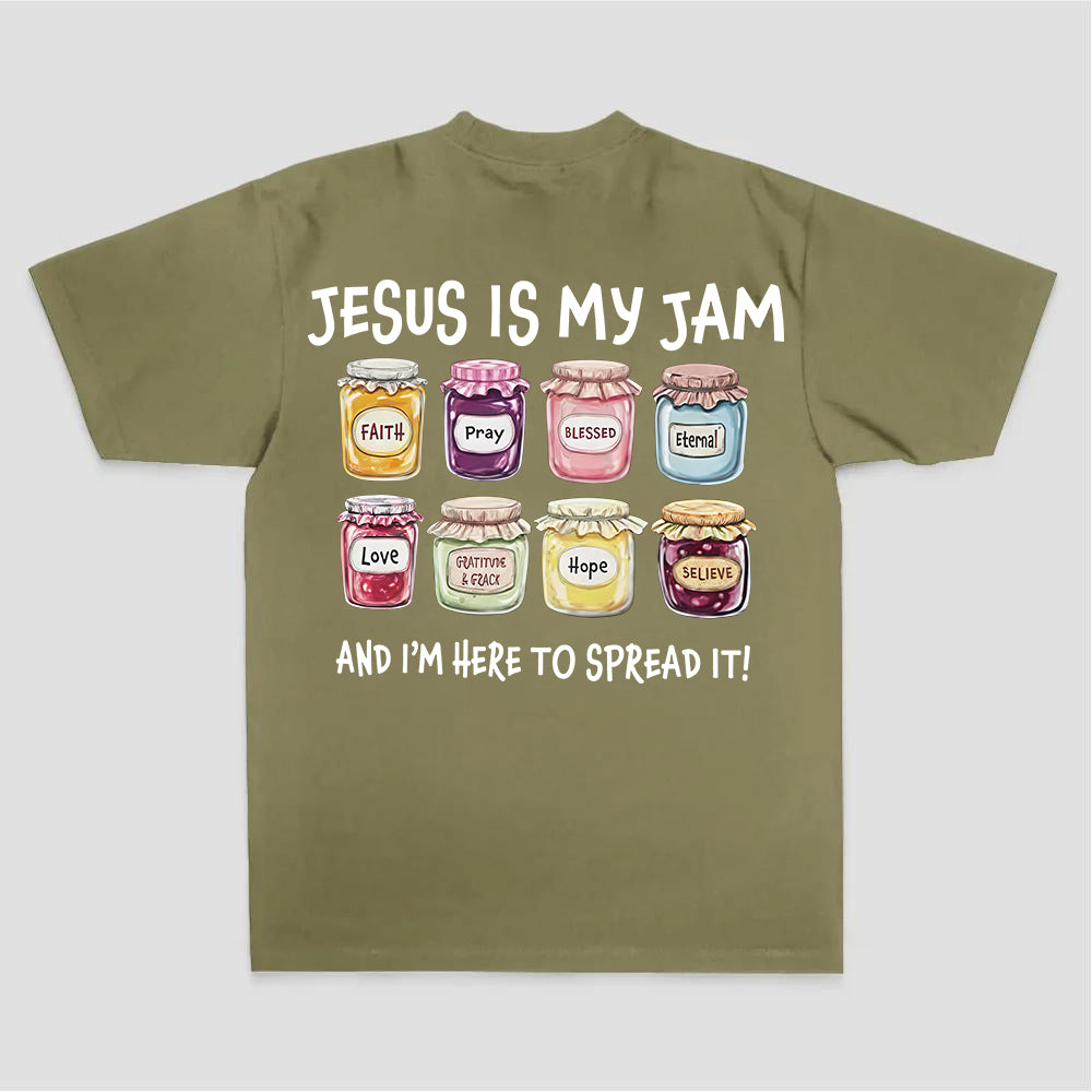 Jesus Is My Jam And I'm Here To Spread It Printed Women's T-shirt