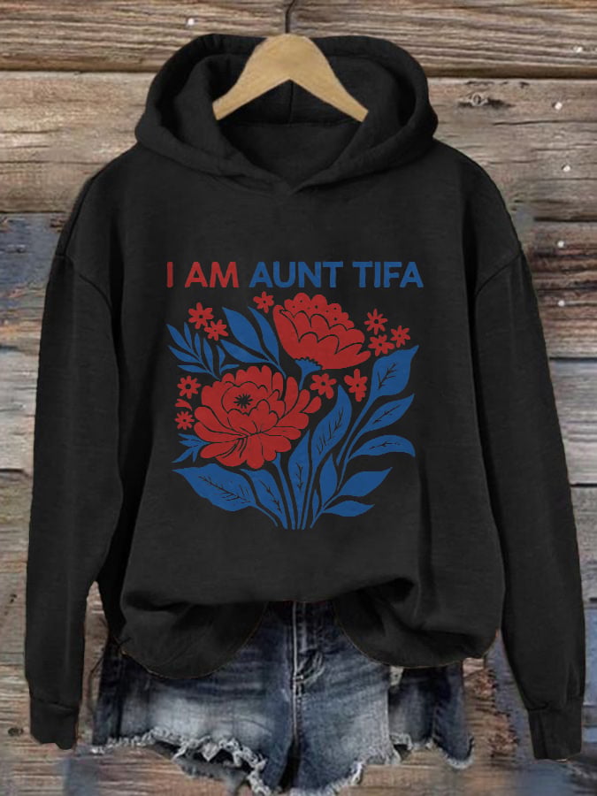 🔥Buy 3 Get 15% Off🔥Retro I Am Aunt Tifa Print Hoodie