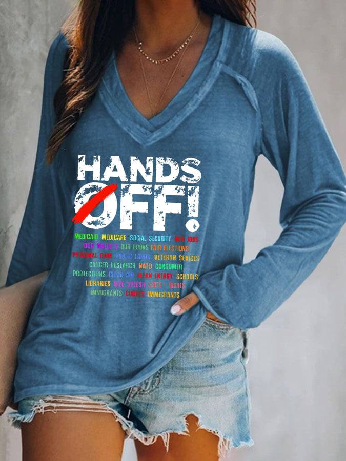 🔥Buy 3 Get 15% Off🔥Women's Hands Off Protest Csasual T-shirt