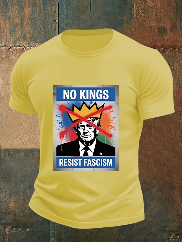 Men's NO KINGS RESIST FASCISM T-shirt