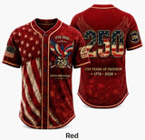 America 250th Anniversary Baseball Jersey - 1776-2026 Patriotic Freedom Shirt