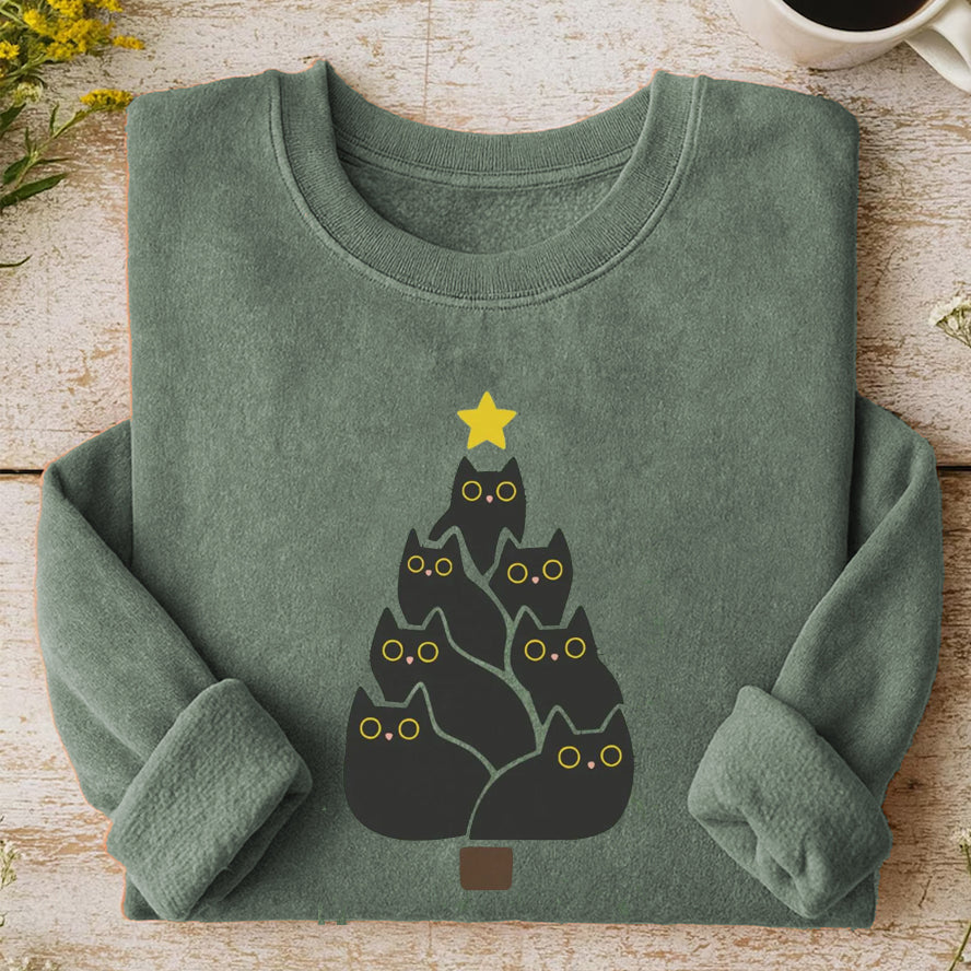 Cat Christmas Tree Sweatshirt