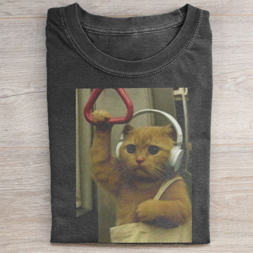 Subway Cat Meme T-shirt
