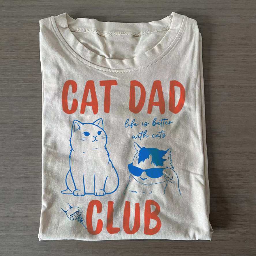 Cat Dad Club T-shirt