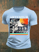 Men's  Lunar Landing Character Print T-Shirt