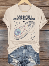 Women's  Fun Planet Print T-Shirt