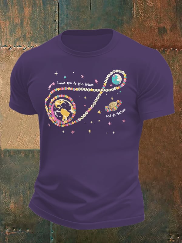 Men's  Fun Planet Print T-Shirt