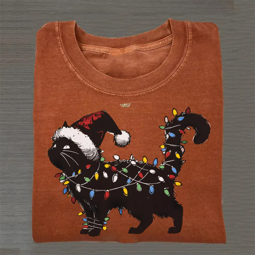 Cute Cat Christmas T-shirt