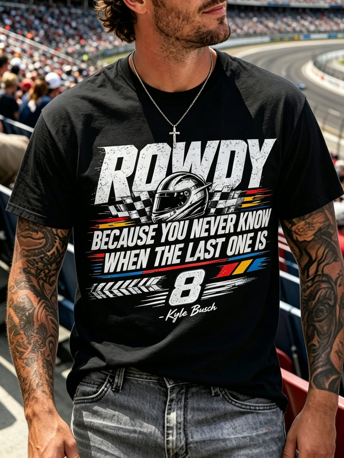 Men's Because You Never Know When The Last One Is Print Round Neck T-shirt