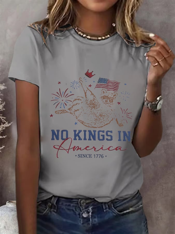 🔥Buy 3 Get 15% Off🔥Women's No King In America Printed  T-Shirt