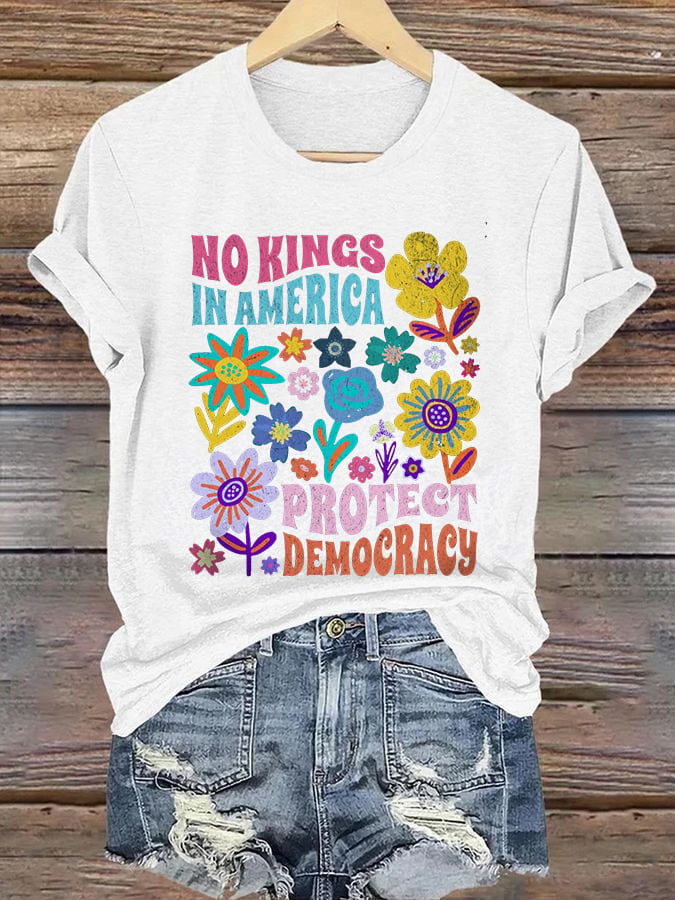🔥Buy 3 Get 15% Off🔥Women's No King in America Print T-Shirt