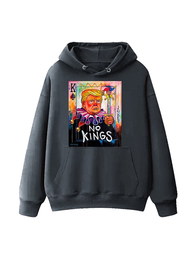 Unisex  No Kings In America Print Casual  Hoodie