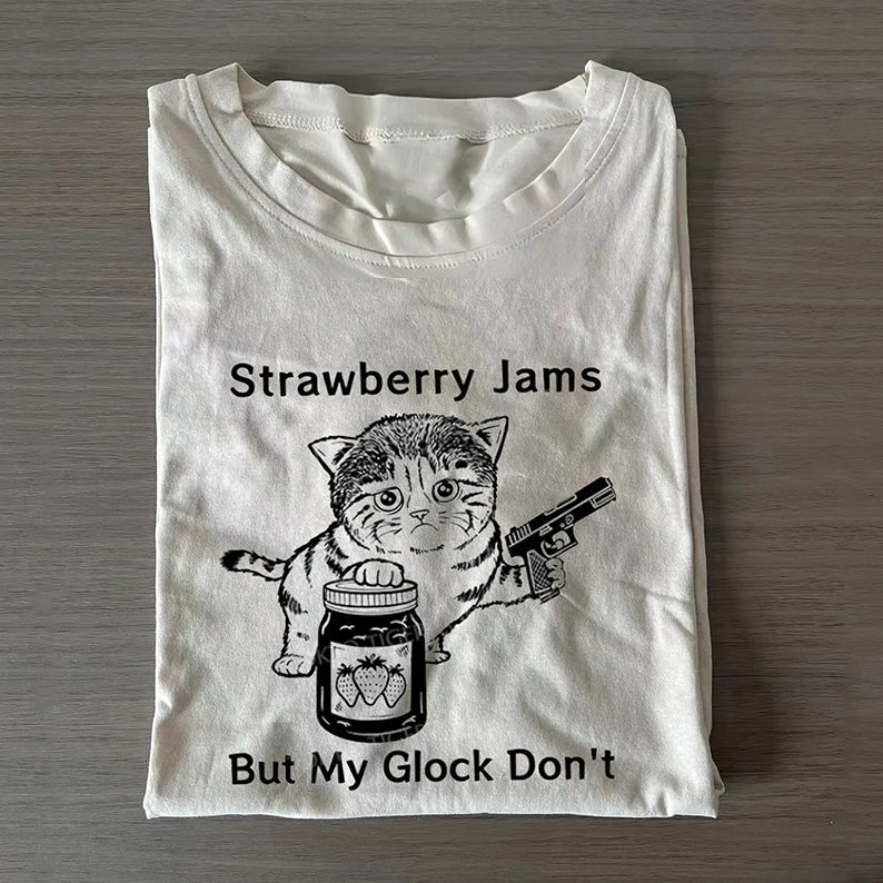 Strawberry Jam Cat T-shirt