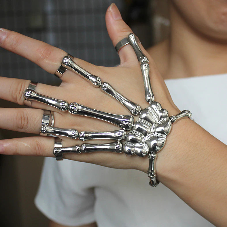 bunnykachu punk skull bracelet