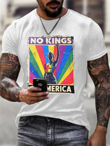 No Kings In America Print  T-shirt