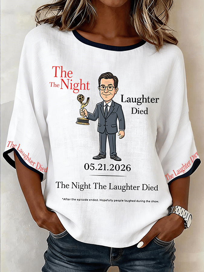 Women's "Night When Laughter Stops" Printed Comfortable Top