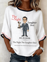 Women's "Night When Laughter Stops" Printed Comfortable Top