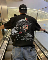 Saint I Am The Way The Truth And The Life No One Comes To The Father Except Through Me Printed Men's T-shirt