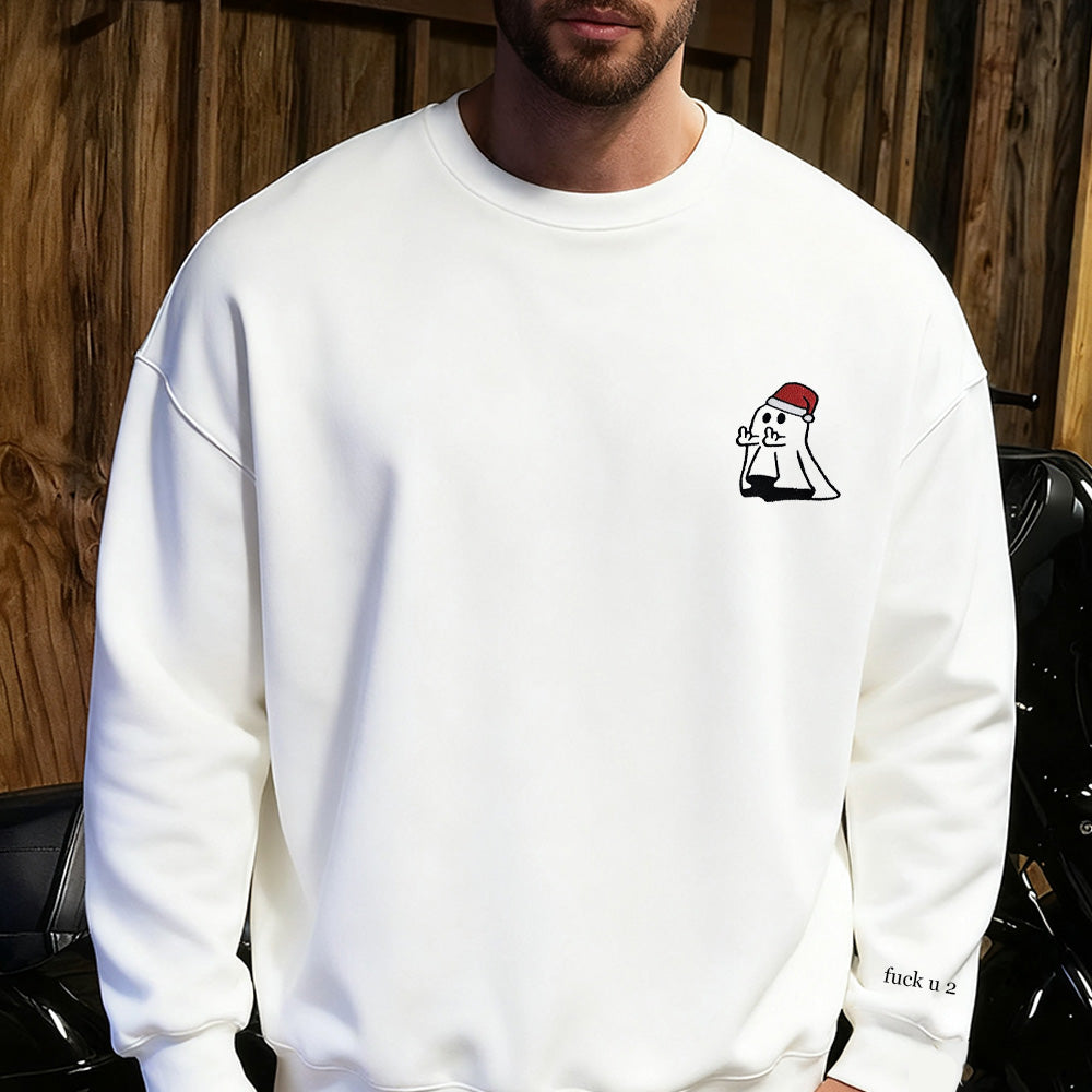 Ghost Middle Finger Christmas Hoodies