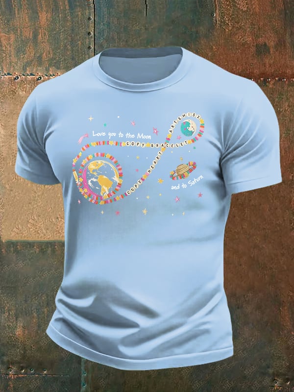 Men's  Fun Planet Print T-Shirt