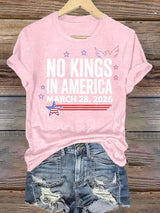 🔥Buy 3 Get 15% Off Women's  NO KINGS IN AMERICA  Print  T-Shirt