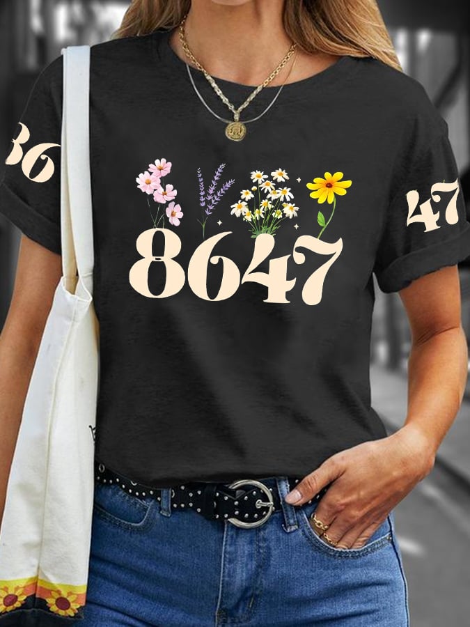 🔥Buy 3 Get 15% Off🔥Women's Floral 8647 Printed Casual T-Shirt