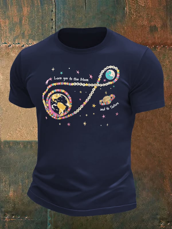 Men's  Fun Planet Print T-Shirt