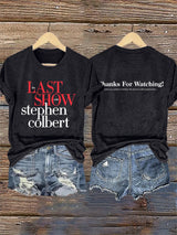 Retro Last Show Tree Print T-Shirt