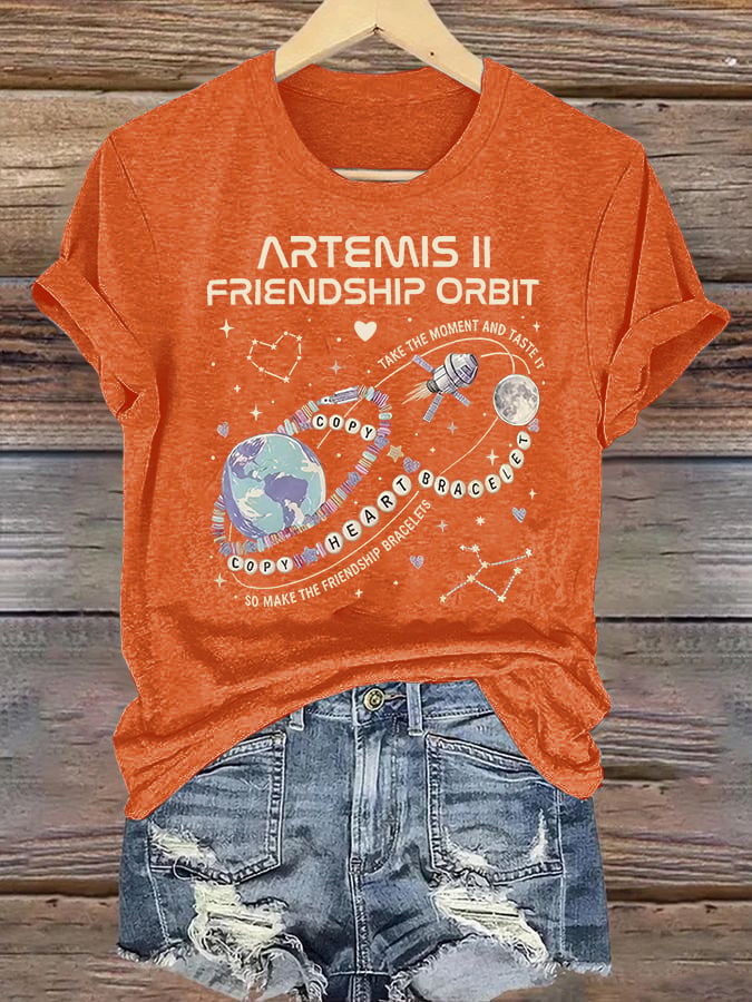 Women's  Fun Planet Print T-Shirt