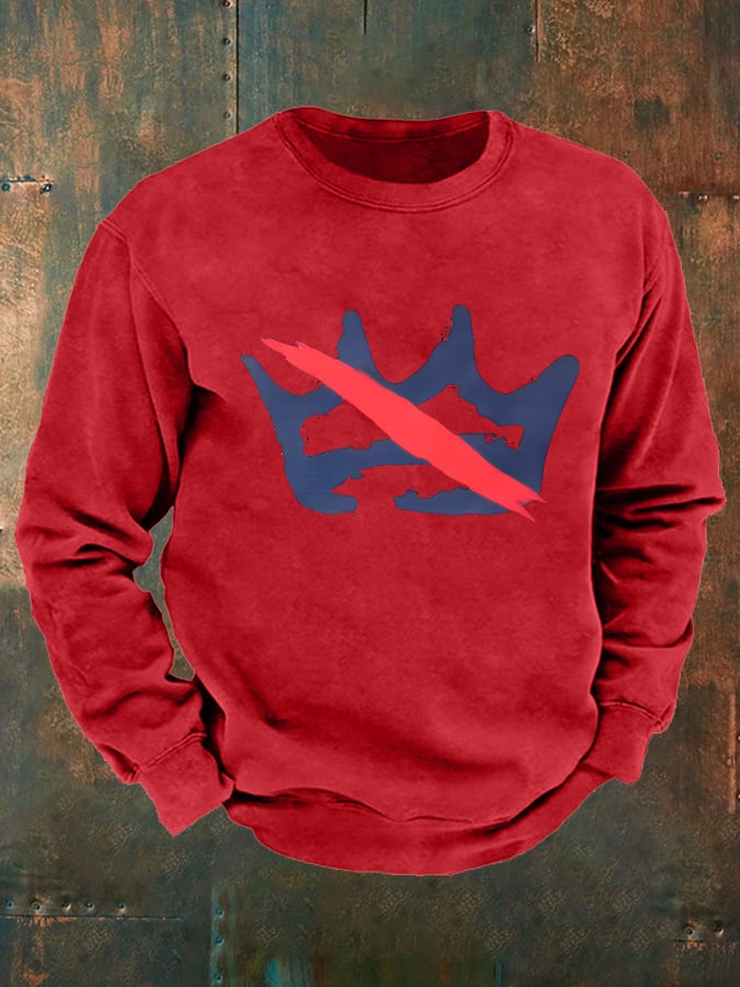 Men's  America has no kings Printed Casual Sweatshirt