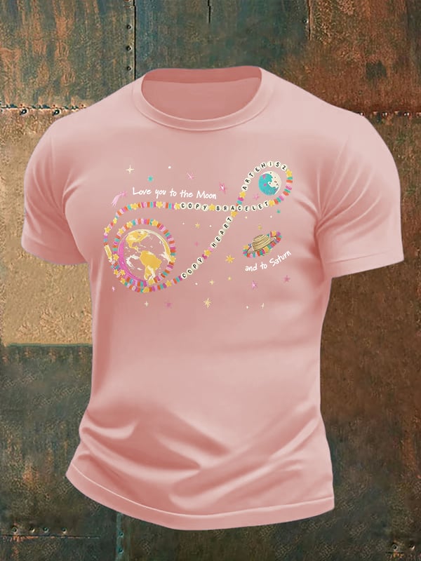 Men's  Fun Planet Print T-Shirt