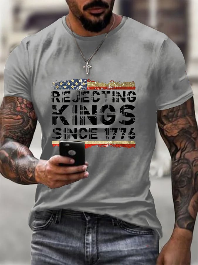 Men's Fashion Casual FDT Reject King Tiger Print  T-shirt
