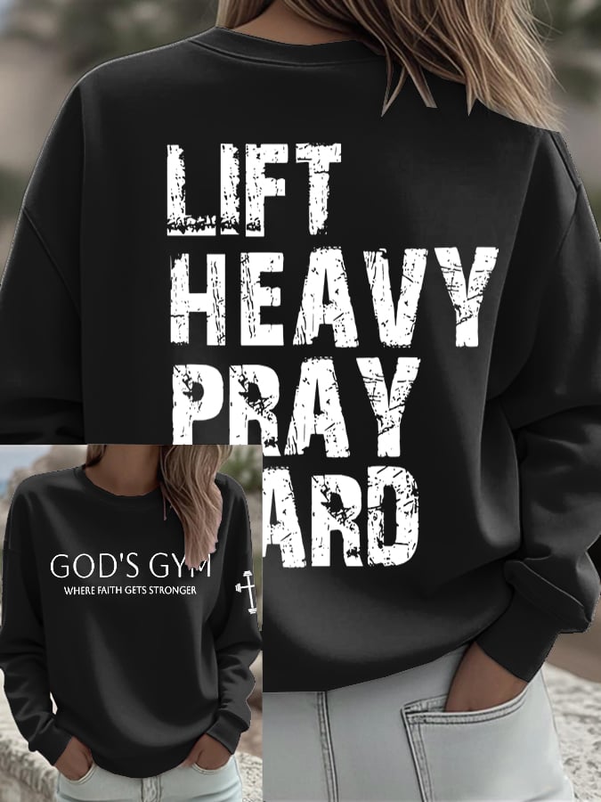 Women's  Gym Faith Print Sweatshirt