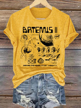Women's  Lunar Landing Character Print T-Shirt