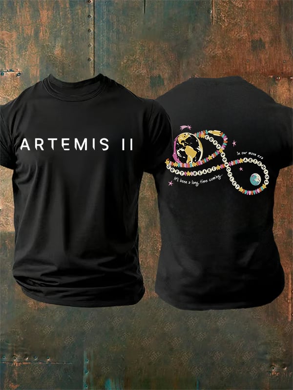 Men's  Fun Planet Print T-Shirt