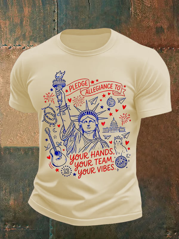 Men's Pledge Allegiance To Your Hands Your Team Your Vibes Shirt