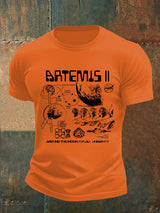 Men's  Lunar Landing Character Print T-Shirt