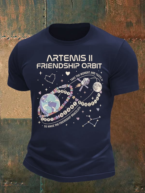 Men's  Fun Planet Print T-Shirt