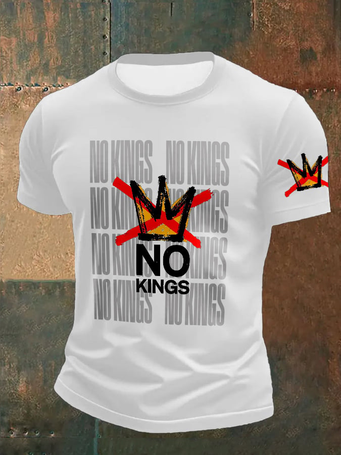🔥Buy 3 Get 15% Off Men's Retro No Kings In America Print T-Shirt