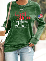 Retro Last Show Print Sweatshirt