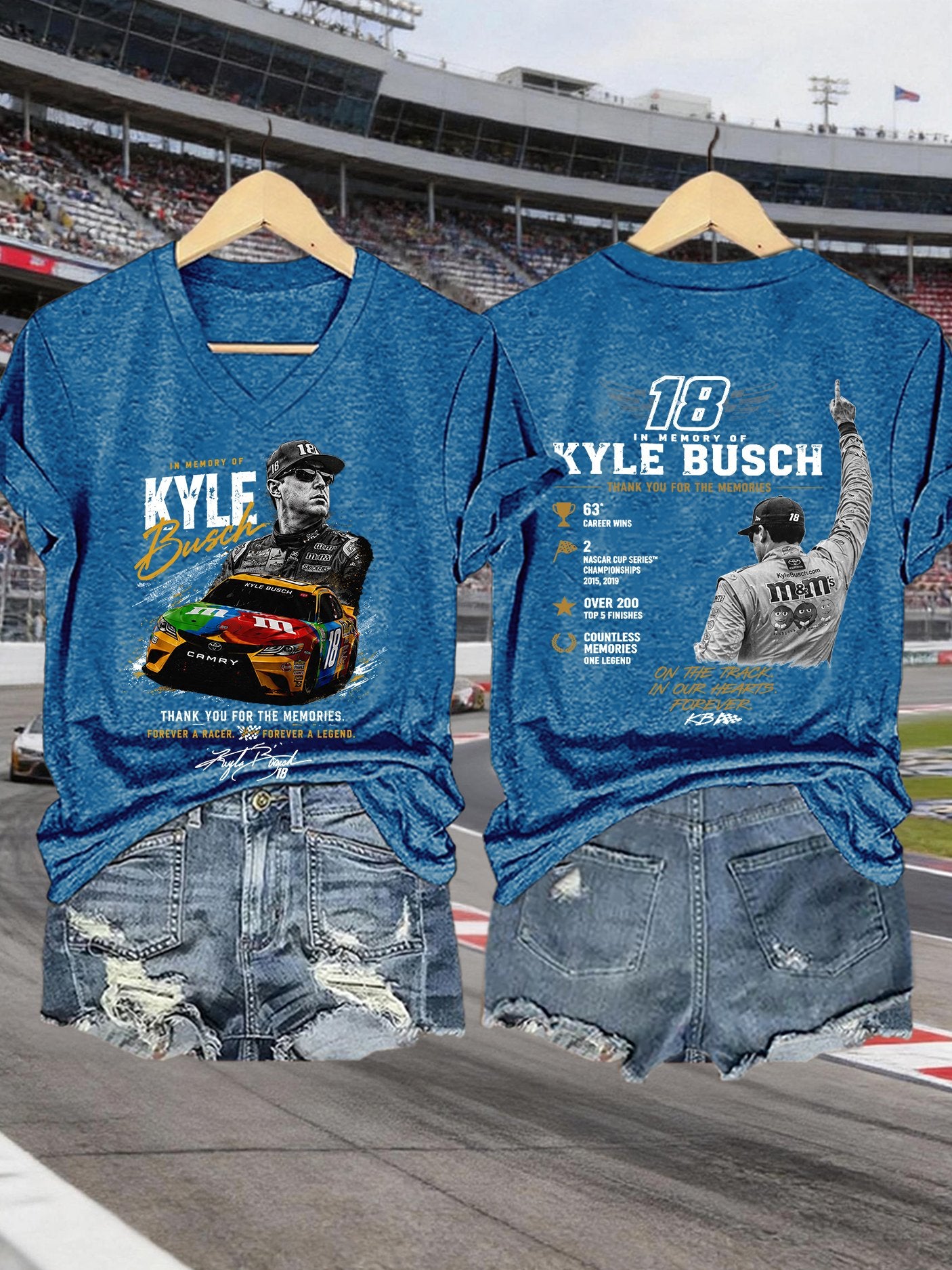 Women's Racing Legend Memorial  Print Casual T-shirt