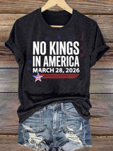 🔥Buy 3 Get 15% Off Women's  NO KINGS IN AMERICA  Print  T-Shirt