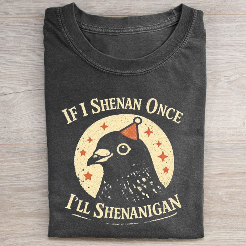 If I Shenanigan Once Funny Pigeon T-shirt