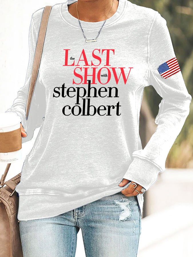 Retro Last Show Print Sweatshirt