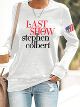 Retro Last Show Print Sweatshirt