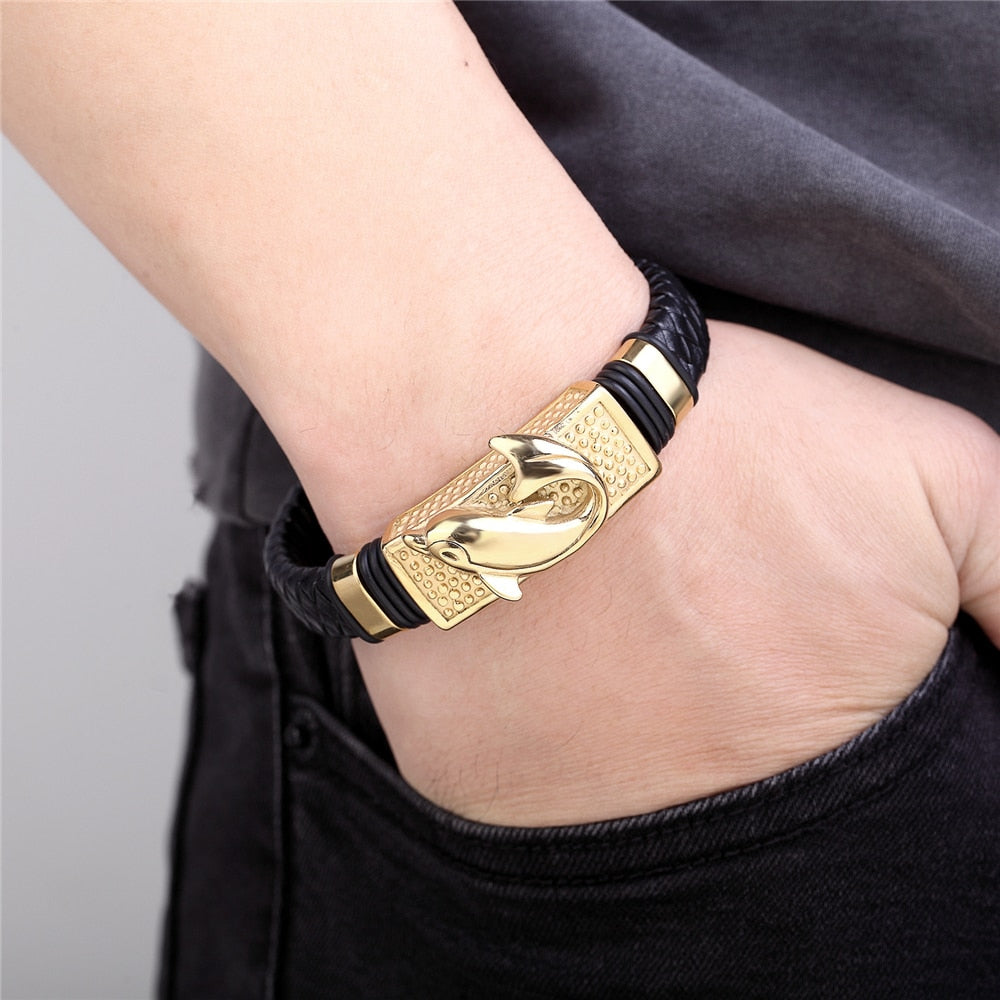 Bracelet Charm Stainless Steel Men's Bracelet Ethnic Symbol