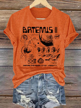 Women's  Lunar Landing Character Print T-Shirt